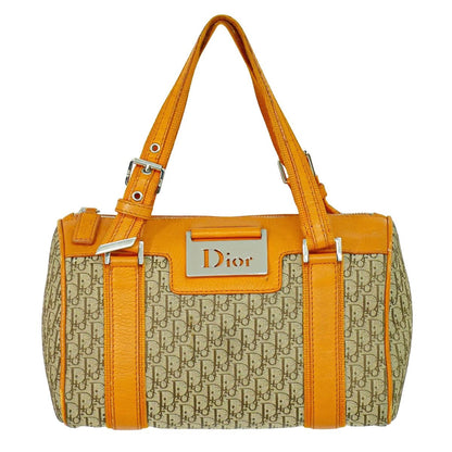 Christian Dior トロッター ミニ ボストンバッグ ベージュ オレンジ