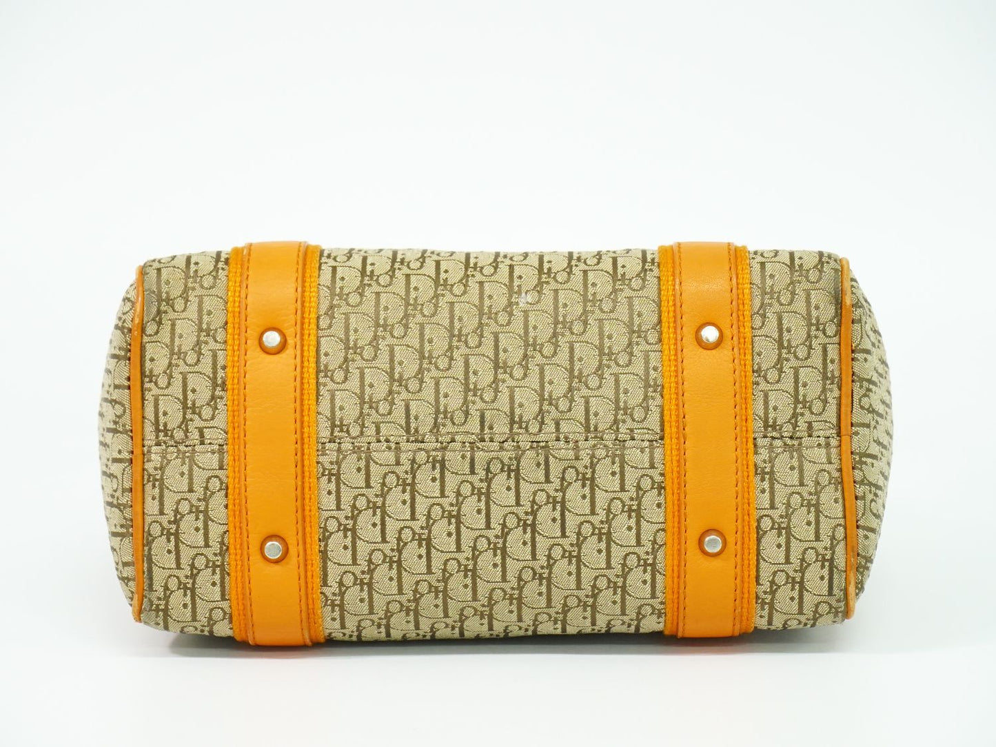 Christian Dior トロッター ミニ ボストンバッグ ベージュ オレンジ