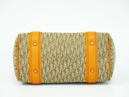 Christian Dior トロッター ミニ ボストンバッグ ベージュ オレンジ