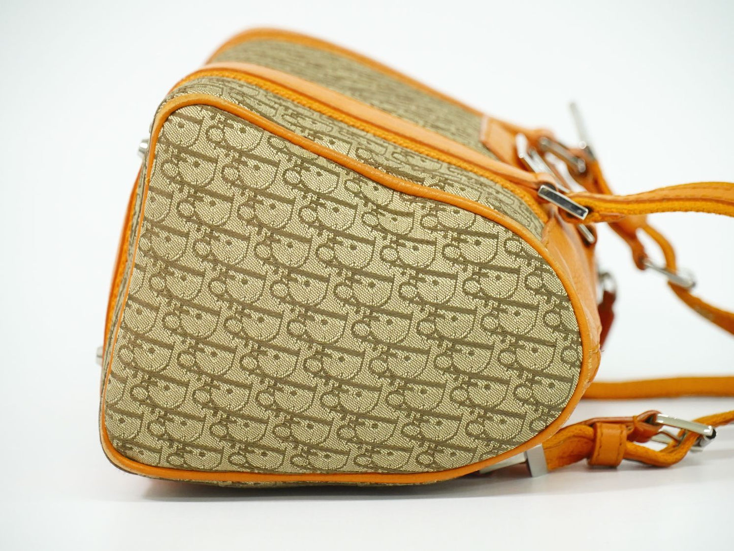 Christian Dior トロッター ミニ ボストンバッグ ベージュ オレンジ