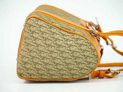 Christian Dior トロッター ミニ ボストンバッグ ベージュ オレンジ