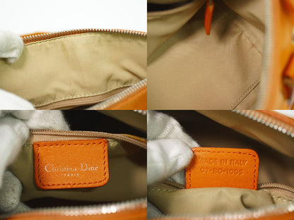Christian Dior トロッター ミニ ボストンバッグ ベージュ オレンジ