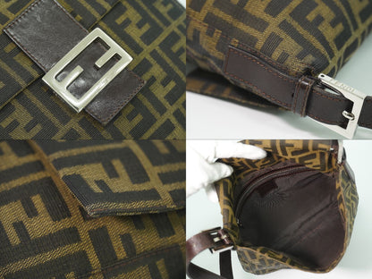 FENDI ズッカ マンマバケット ショルダーバッグ ブラウン 26730