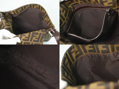 FENDI ズッカ マンマバケット ショルダーバッグ ブラウン 26730