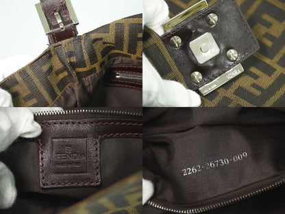 FENDI ズッカ マンマバケット ショルダーバッグ ブラウン 26730