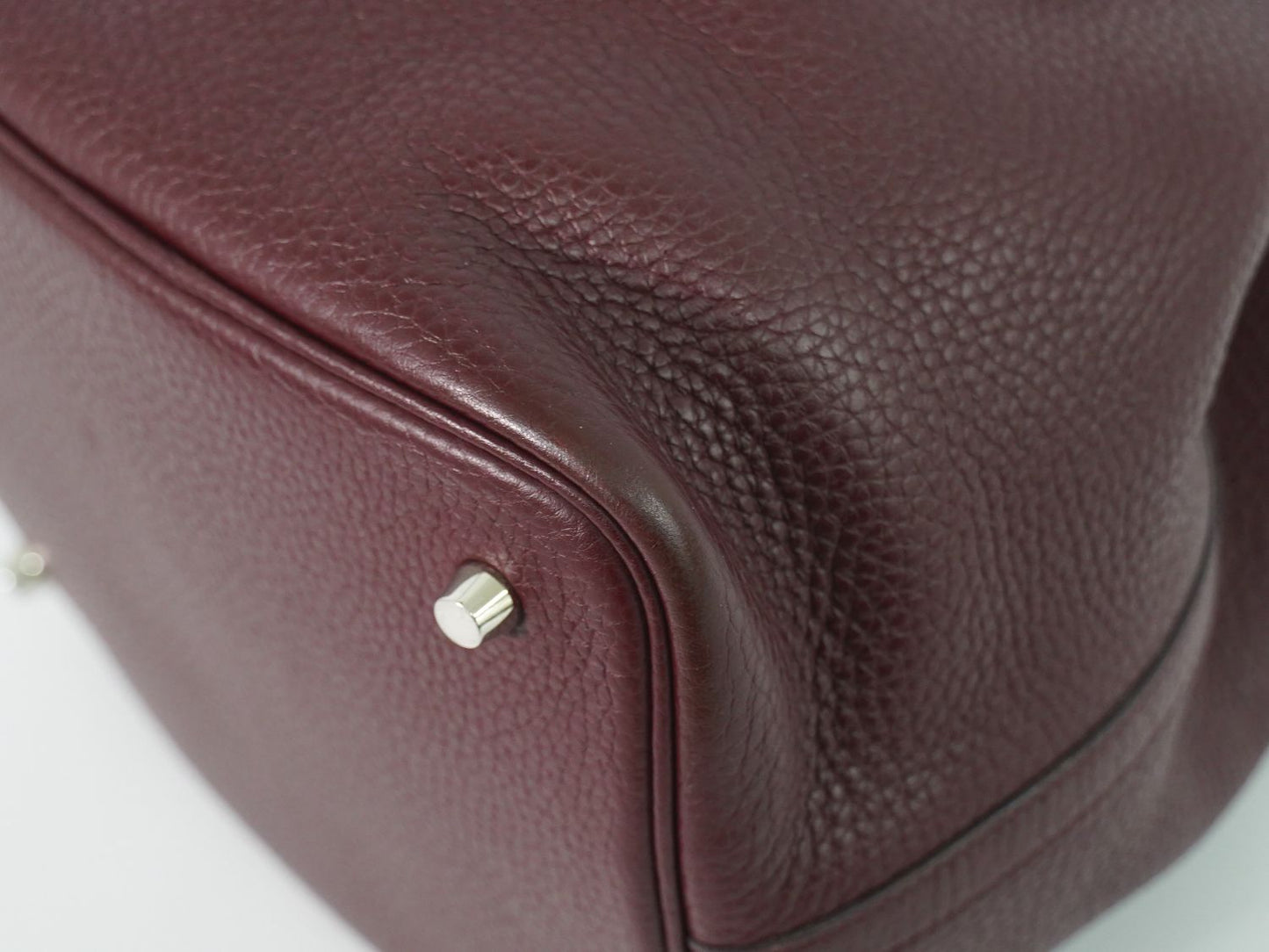HERMES ピコタンロック MM トリヨンクレマンス レザー ハンドバッグ X刻 2016年 ボルドー