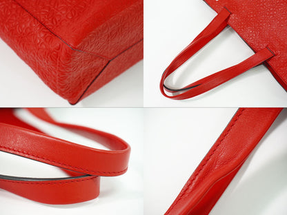 LOEWE アナグラム トートバッグ レッド