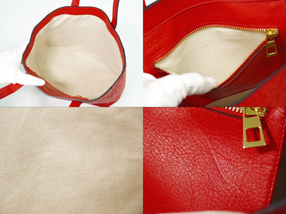 LOEWE アナグラム トートバッグ レッド