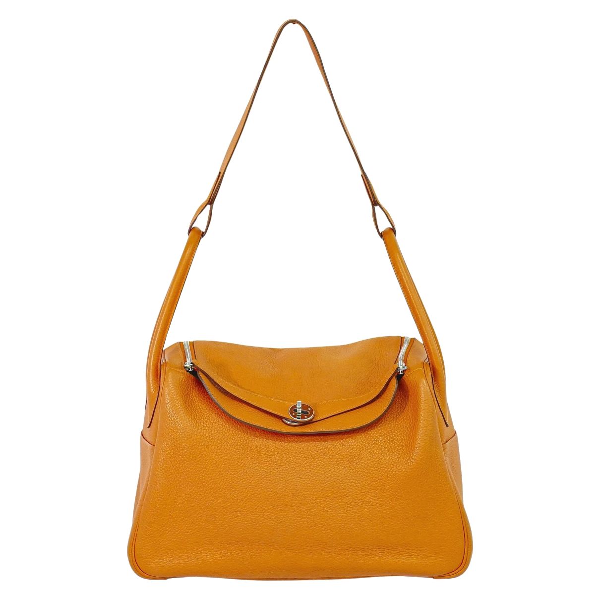 HERMES リンディ 34 トリヨンクレマンス レザー 2WAY ショルダーバッグ □P刻 2012年 オレンジ
