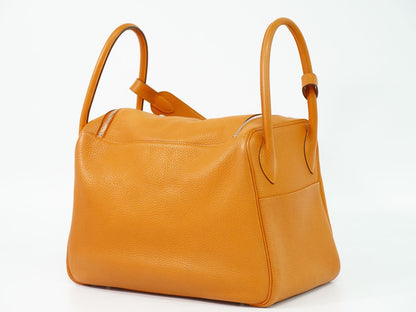 HERMES リンディ 34 トリヨンクレマンス レザー 2WAY ショルダーバッグ □P刻 2012年 オレンジ