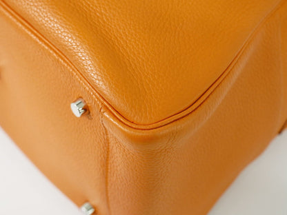HERMES リンディ 34 トリヨンクレマンス レザー 2WAY ショルダーバッグ □P刻 2012年 オレンジ