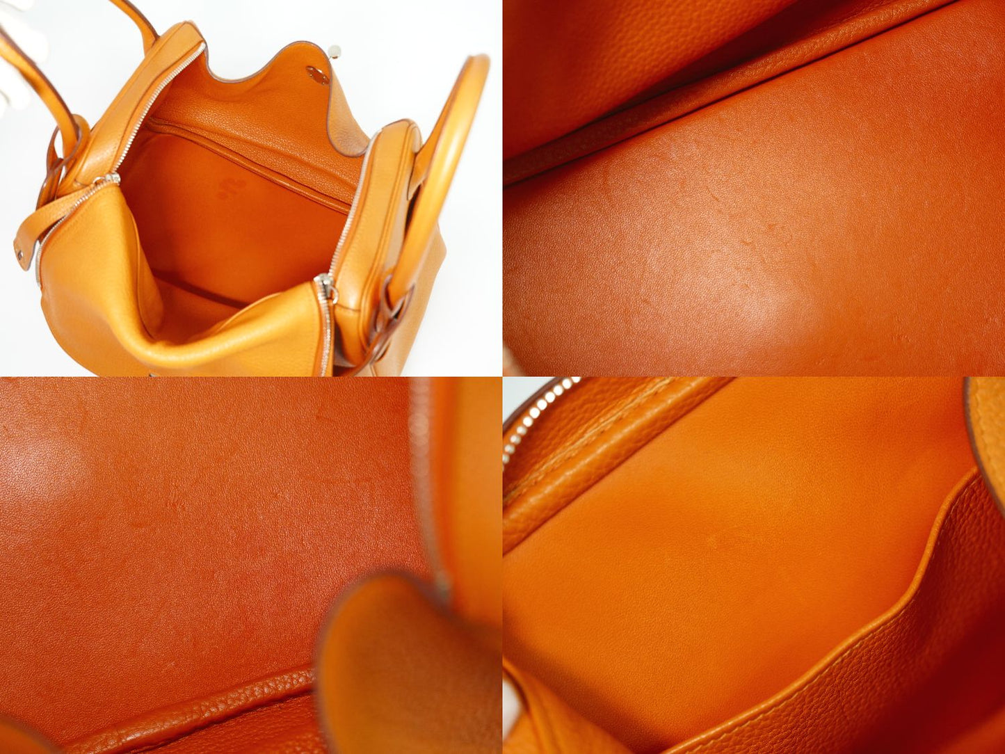 HERMES リンディ 34 トリヨンクレマンス レザー 2WAY ショルダーバッグ □P刻 2012年 オレンジ