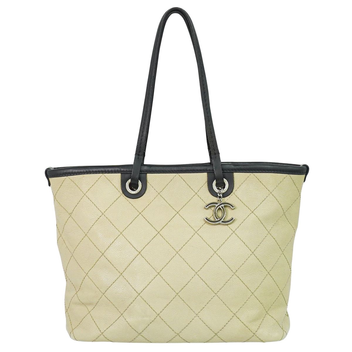 CHANEL オンザロード ワイルドステッチ ショルダーバッグ ベージュ