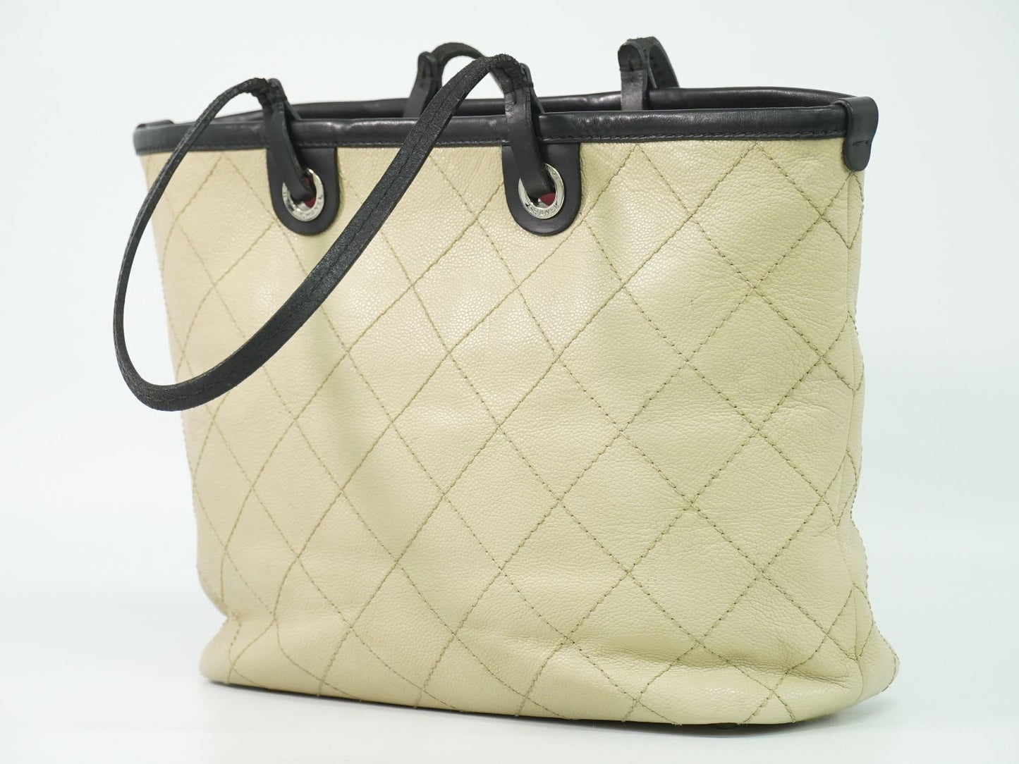 CHANEL オンザロード ワイルドステッチ ショルダーバッグ ベージュ