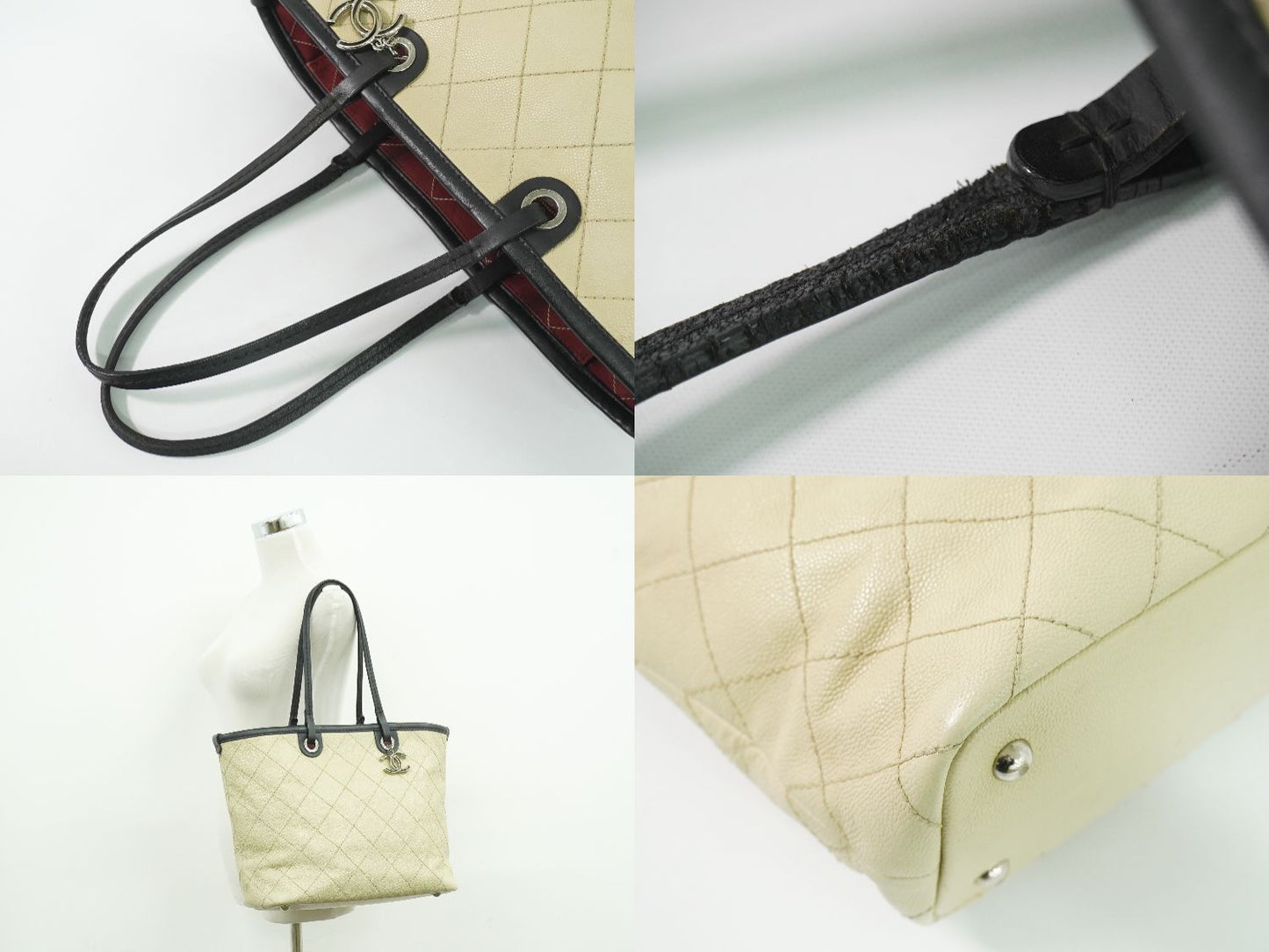 CHANEL オンザロード ワイルドステッチ ショルダーバッグ ベージュ