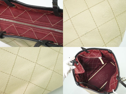 CHANEL オンザロード ワイルドステッチ ショルダーバッグ ベージュ