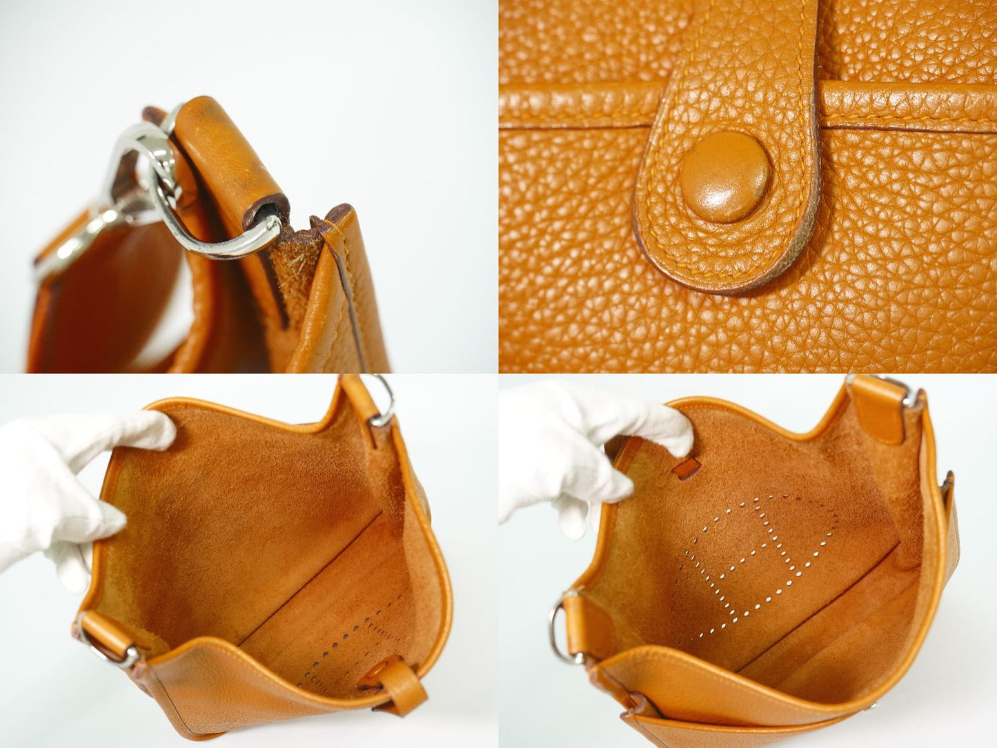 HERMES エヴリン 2 PM ショルダーバッグ □K刻 2007年 オレンジ