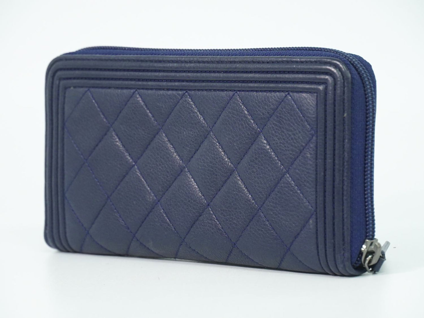 CHANEL ボーイシャネル ココマーク 長財布 ネイビー