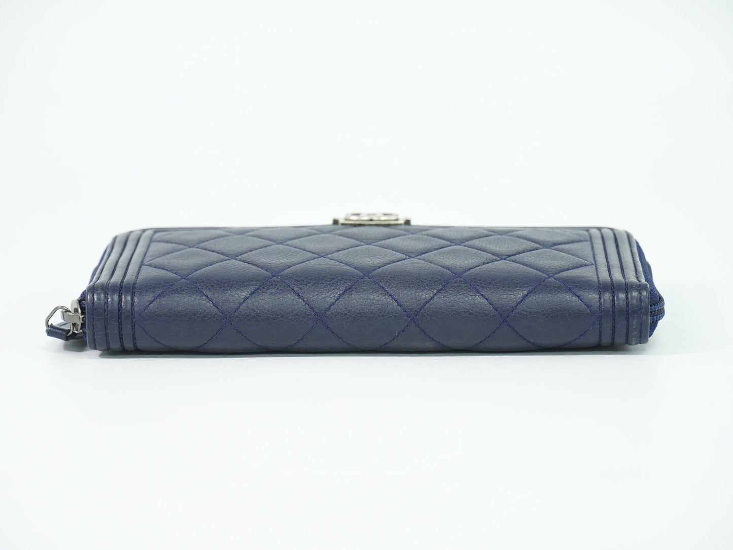 CHANEL ボーイシャネル ココマーク 長財布 ネイビー