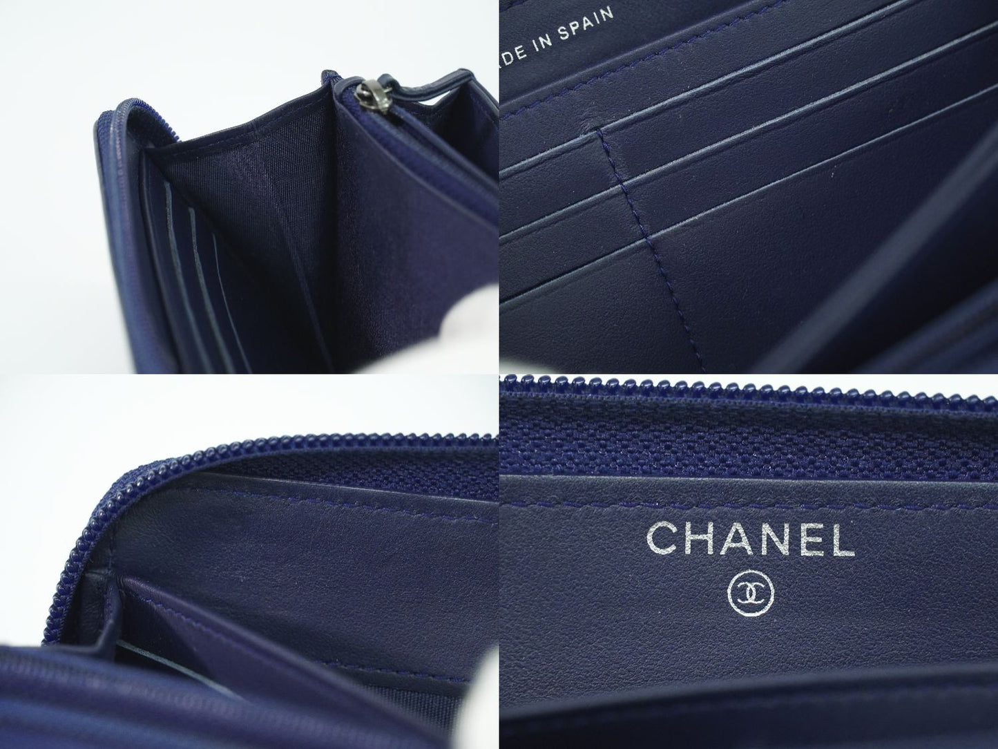 CHANEL ボーイシャネル ココマーク 長財布 ネイビー