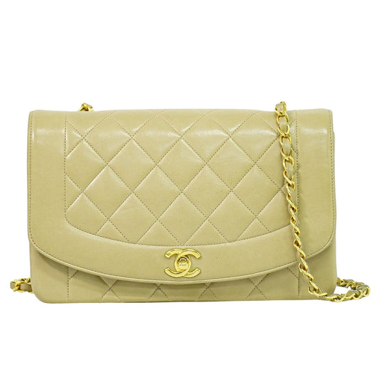 CHANEL ダイアナ ココマーク ショルダーバッグ ベージュ