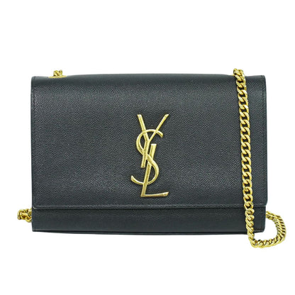 SAINT LAURENT ケイト YSLロゴ ショルダーバッグ ブラック