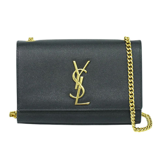 SAINT LAURENT ケイト YSLロゴ ショルダーバッグ ブラック