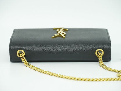 SAINT LAURENT ケイト YSLロゴ ショルダーバッグ ブラック