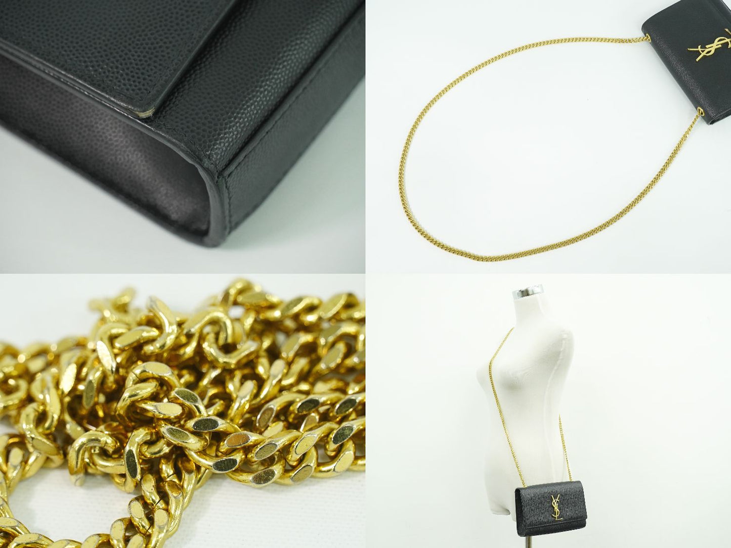 SAINT LAURENT ケイト YSLロゴ ショルダーバッグ ブラック