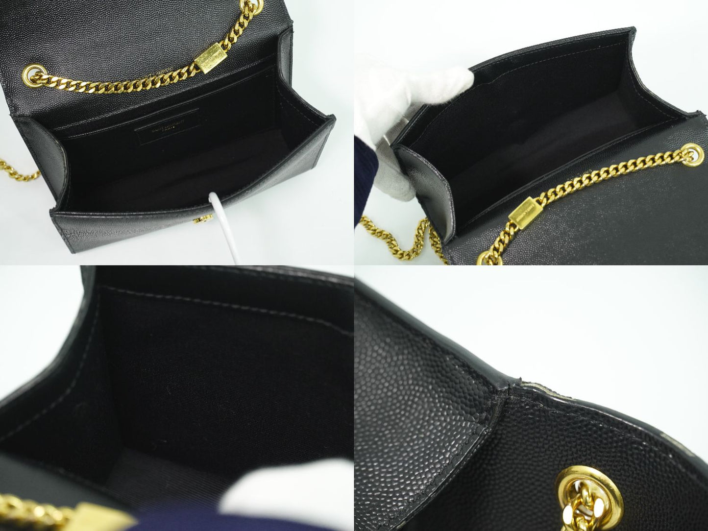 SAINT LAURENT ケイト YSLロゴ ショルダーバッグ ブラック