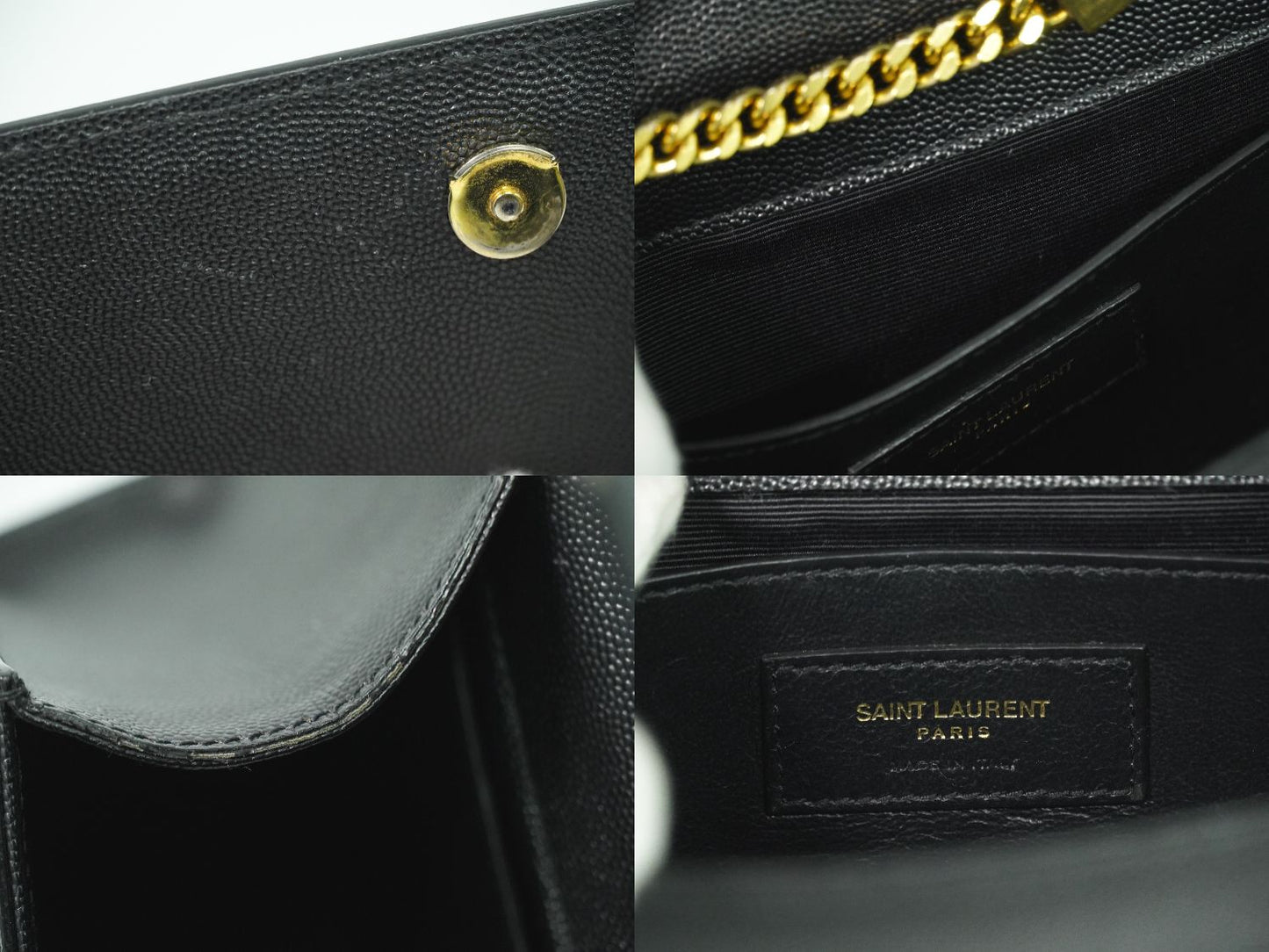 SAINT LAURENT ケイト YSLロゴ ショルダーバッグ ブラック