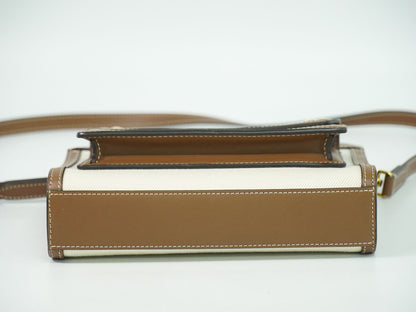 BURBERRY ミディアム ツートン 2WAY ショルダーバッグ ベージュ ブラウン