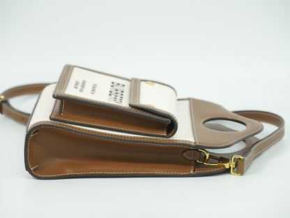 BURBERRY ミディアム ツートン 2WAY ショルダーバッグ ベージュ ブラウン