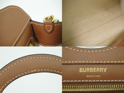 BURBERRY ミディアム ツートン 2WAY ショルダーバッグ ベージュ ブラウン