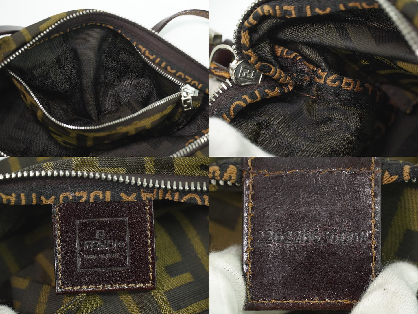 FENDI ズッカ ショルダーバッグ ブラウン