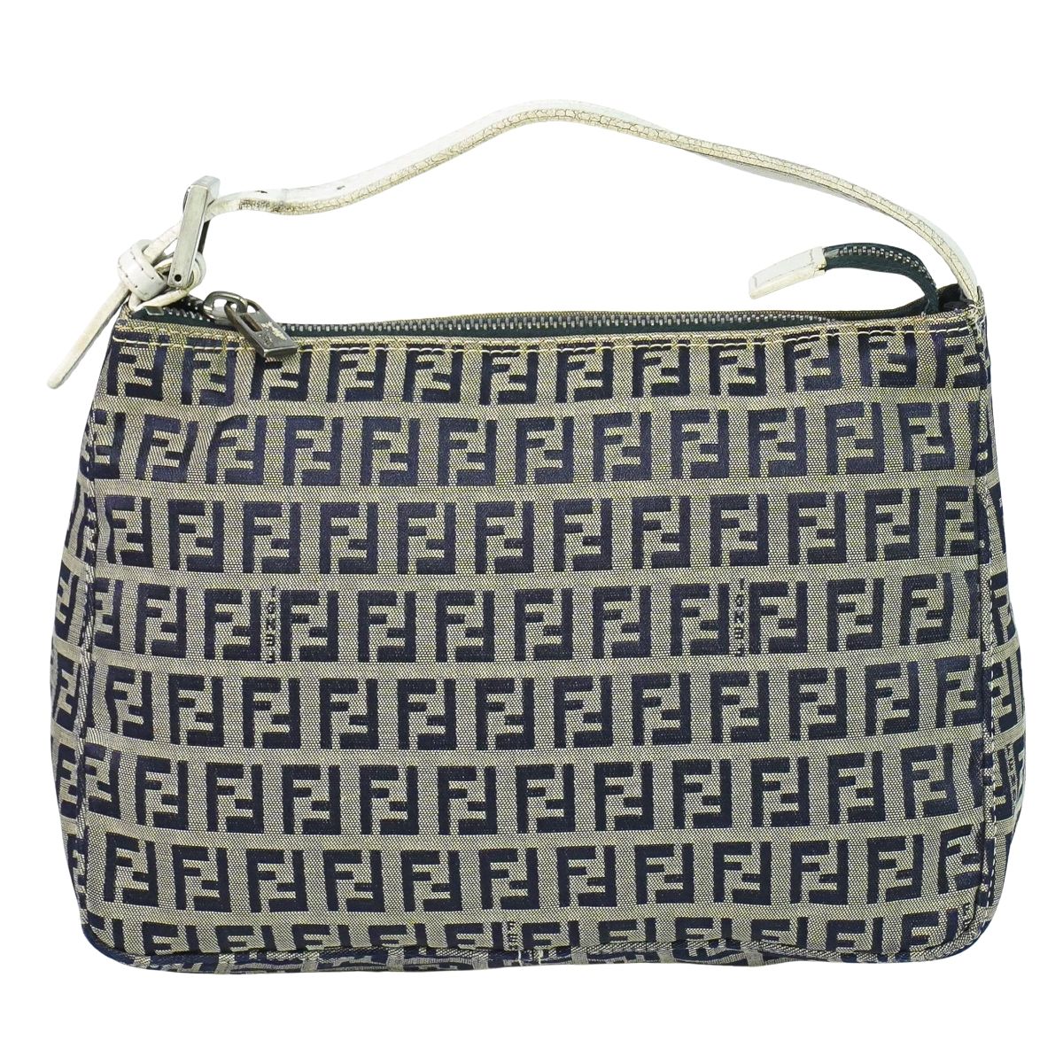 FENDI ズッキーノ ハンドバッグ グレー ネイビー 8N005