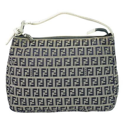 FENDI ズッキーノ ハンドバッグ グレー ネイビー 8N005