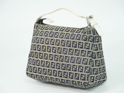 FENDI ズッキーノ ハンドバッグ グレー ネイビー 8N005
