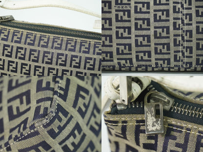 FENDI ズッキーノ ハンドバッグ グレー ネイビー 8N005