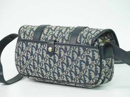 Christian Dior トロッター ショルダーバッグ グレー ネイビー