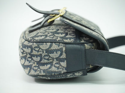 Christian Dior トロッター ショルダーバッグ グレー ネイビー