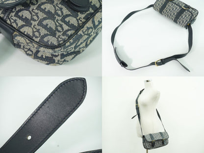 Christian Dior トロッター ショルダーバッグ グレー ネイビー