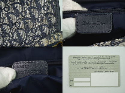 Christian Dior トロッター ショルダーバッグ グレー ネイビー