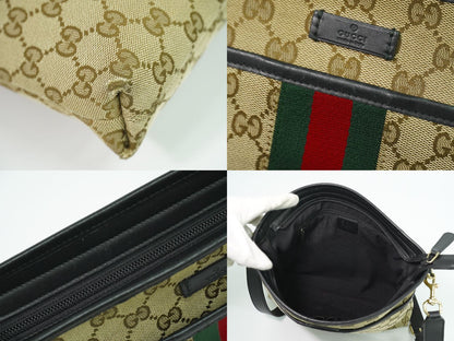GUCCI シェリーライン GGキャンバス ショルダーバッグ ベージュ 388926