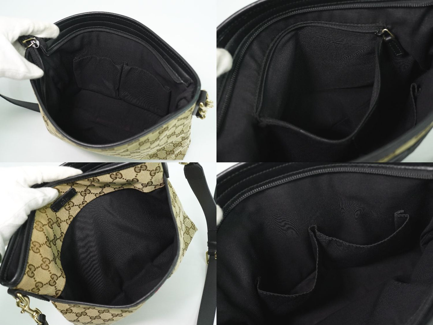GUCCI シェリーライン GGキャンバス ショルダーバッグ ベージュ 388926
