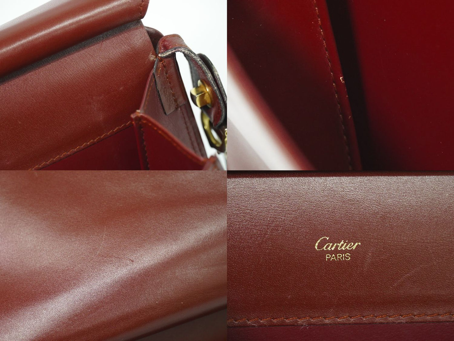Cartier マストライン ショルダーバッグ ボルドー