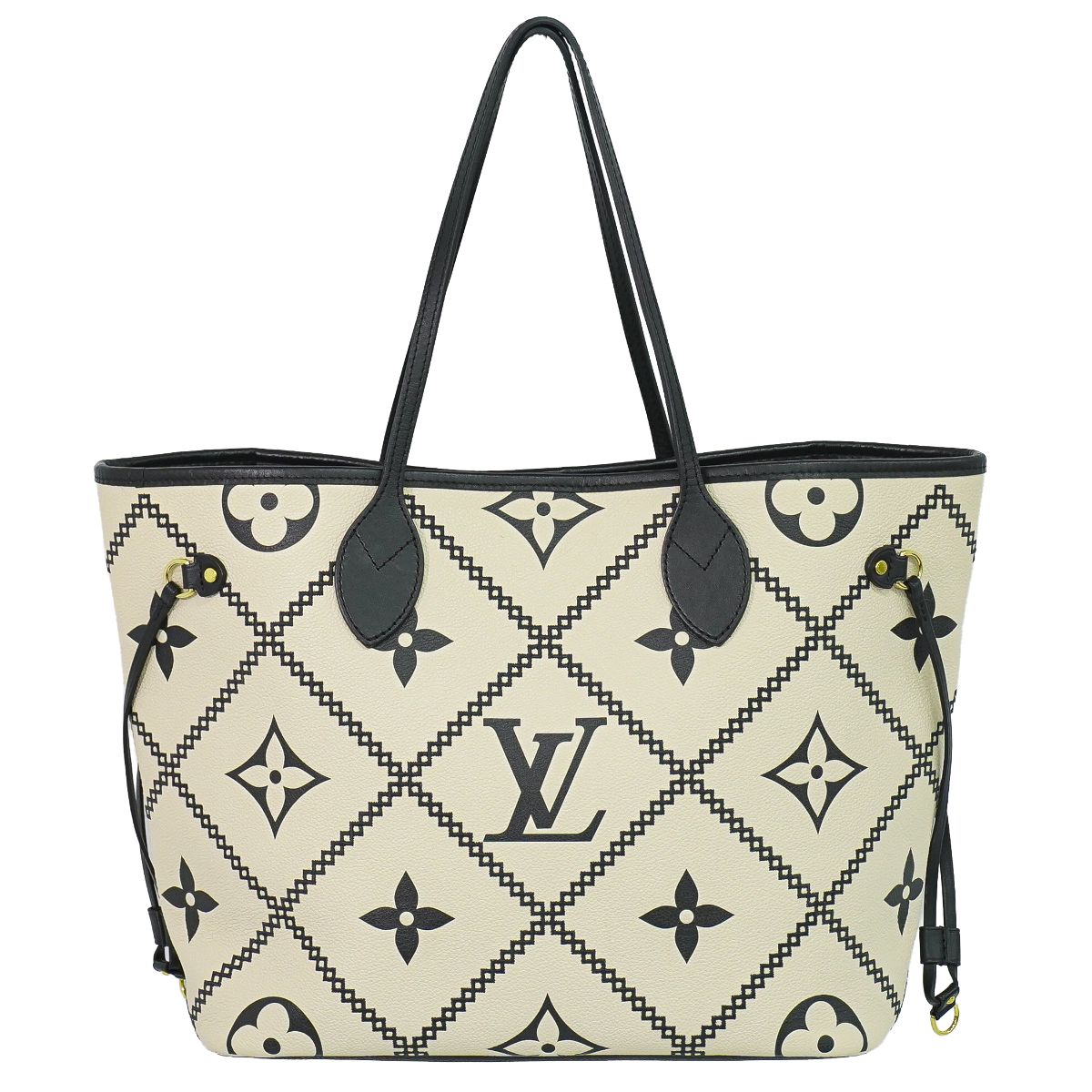 LOUIS VUITTON ネヴァーフル MM モノグラム アンプラント レザー トートバッグ クレーム M46039