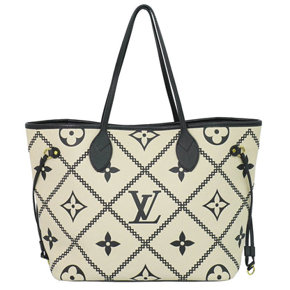 LOUIS VUITTON ネヴァーフル MM モノグラム アンプラント レザー トートバッグ クレーム M46039