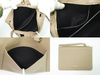 SAINT LAURENT イーストサイド スモール 2WAY ショルダーバッグ グレージュ