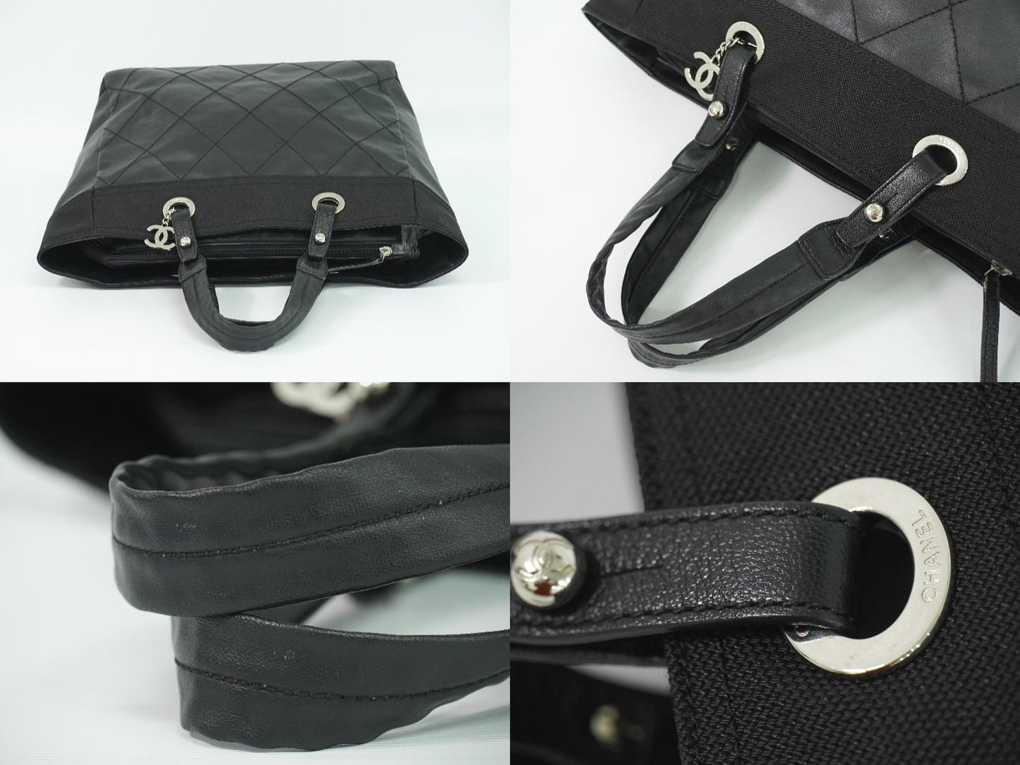 CHANEL パリビアリッツ MM トートバッグ ブラック